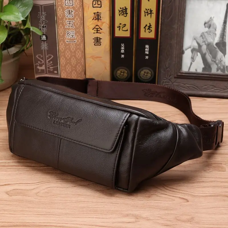 Men Accessories Box - Borsa da Cintura in Vera Pelle