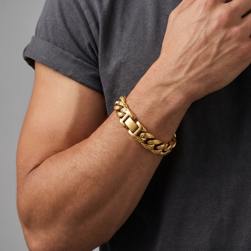 Men Accessories Bd - Bracciale da Uomo 13MM Largo in