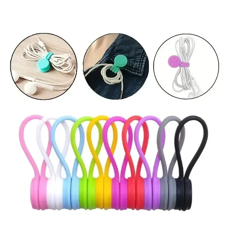 Tie Clip Set - 5/3/1 Pezzi Fascette Magnetiche in Silicone