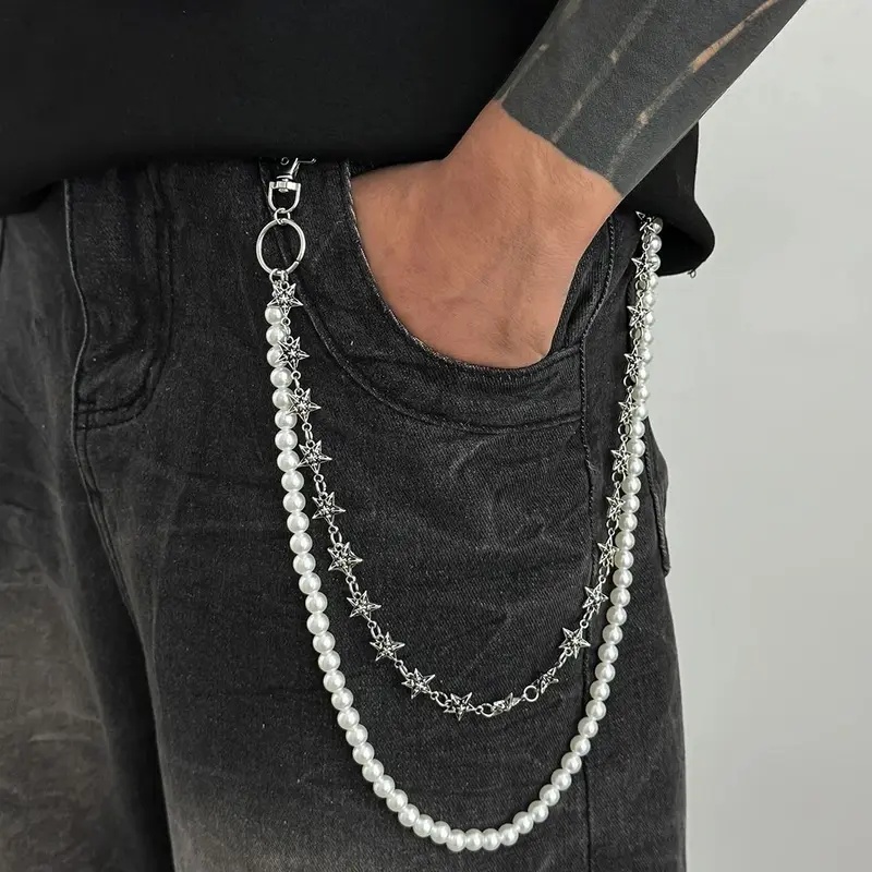 Men'S Accessories For Jeans - Salircon Catena Vintage Punk in Metallo
