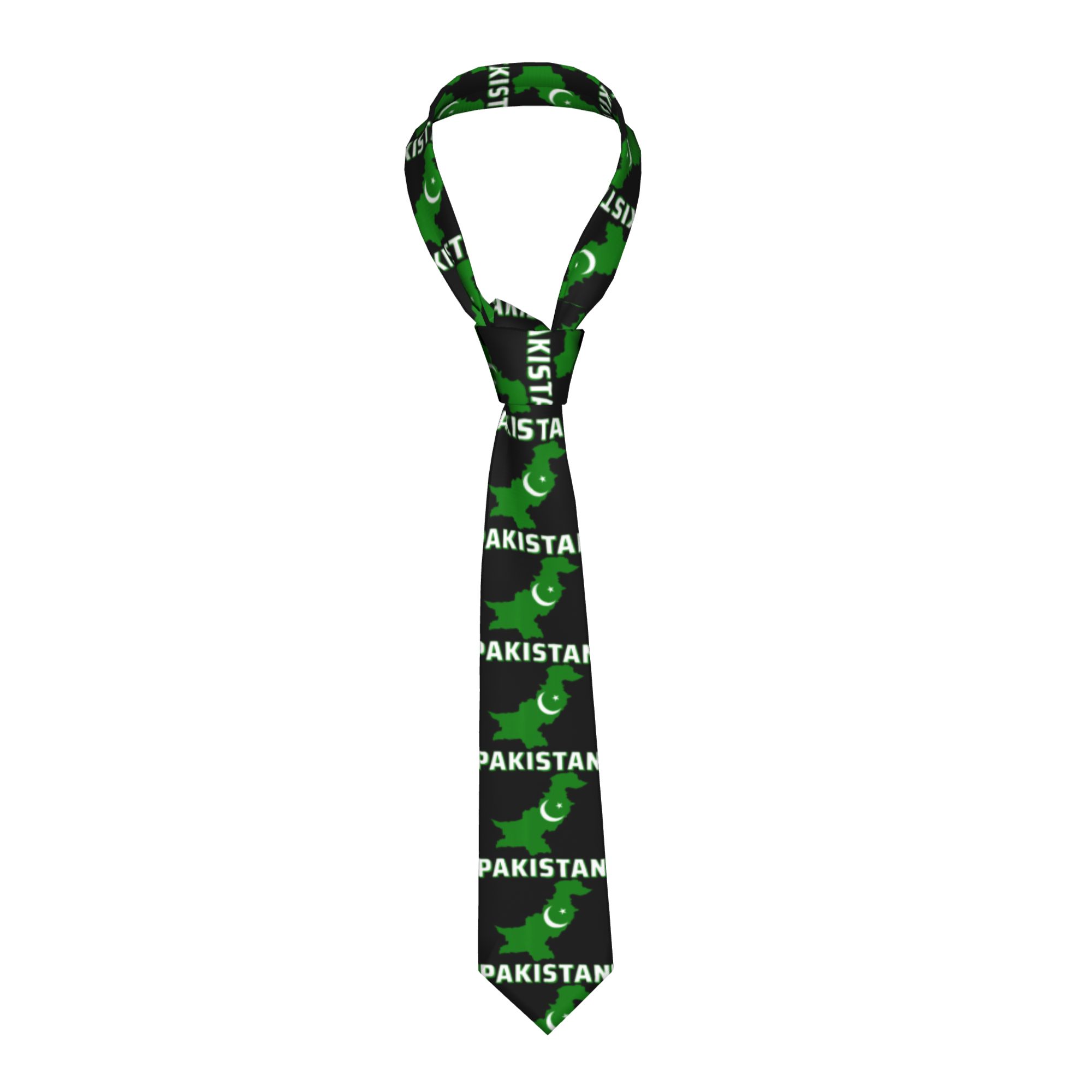 Men Accessories In Pakistan - Cravatta da uomo con bandiera pakistana,
