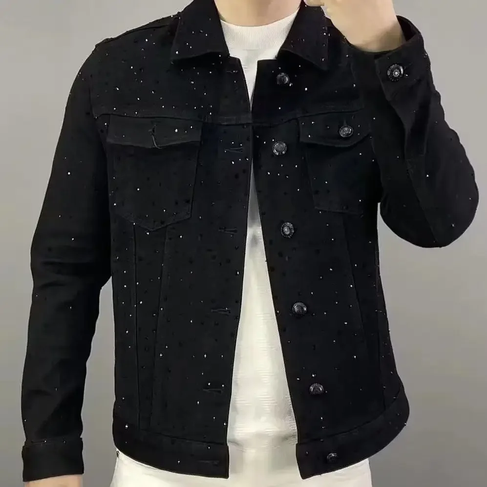 Men'S Accessories For Jeans - Cappotto jeans da uomo con bottoni