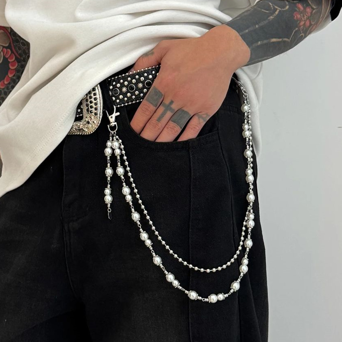 Men'S Accessories For Jeans - Ingemark 2025 Faddish Unico Imitazione Perla