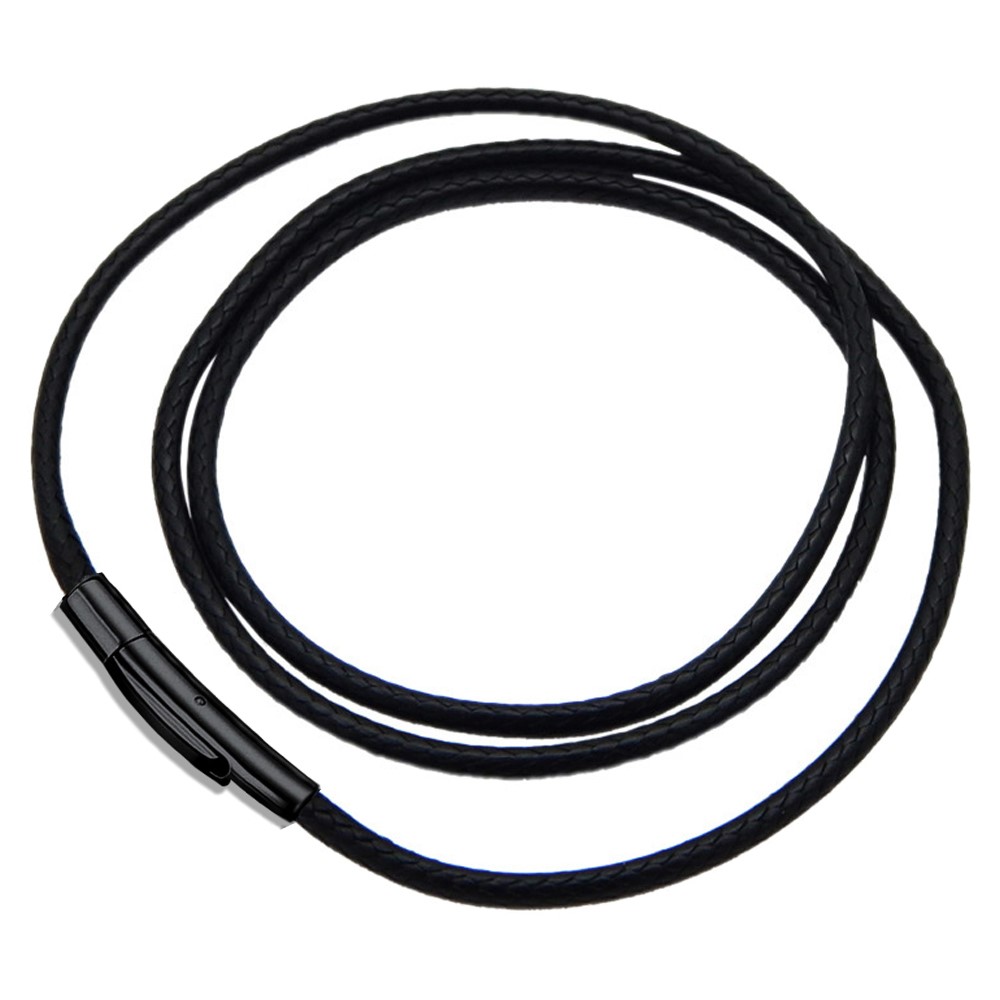Men Accessories Chain - 2MM/3MM 45/50/60cm Nero Impermeabile Intrecciato Cavo