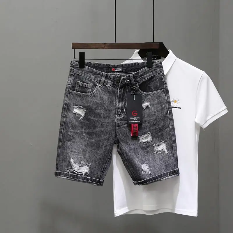 Men'S Accessories For Jeans - Pantaloni Jeans corti da uomo nero