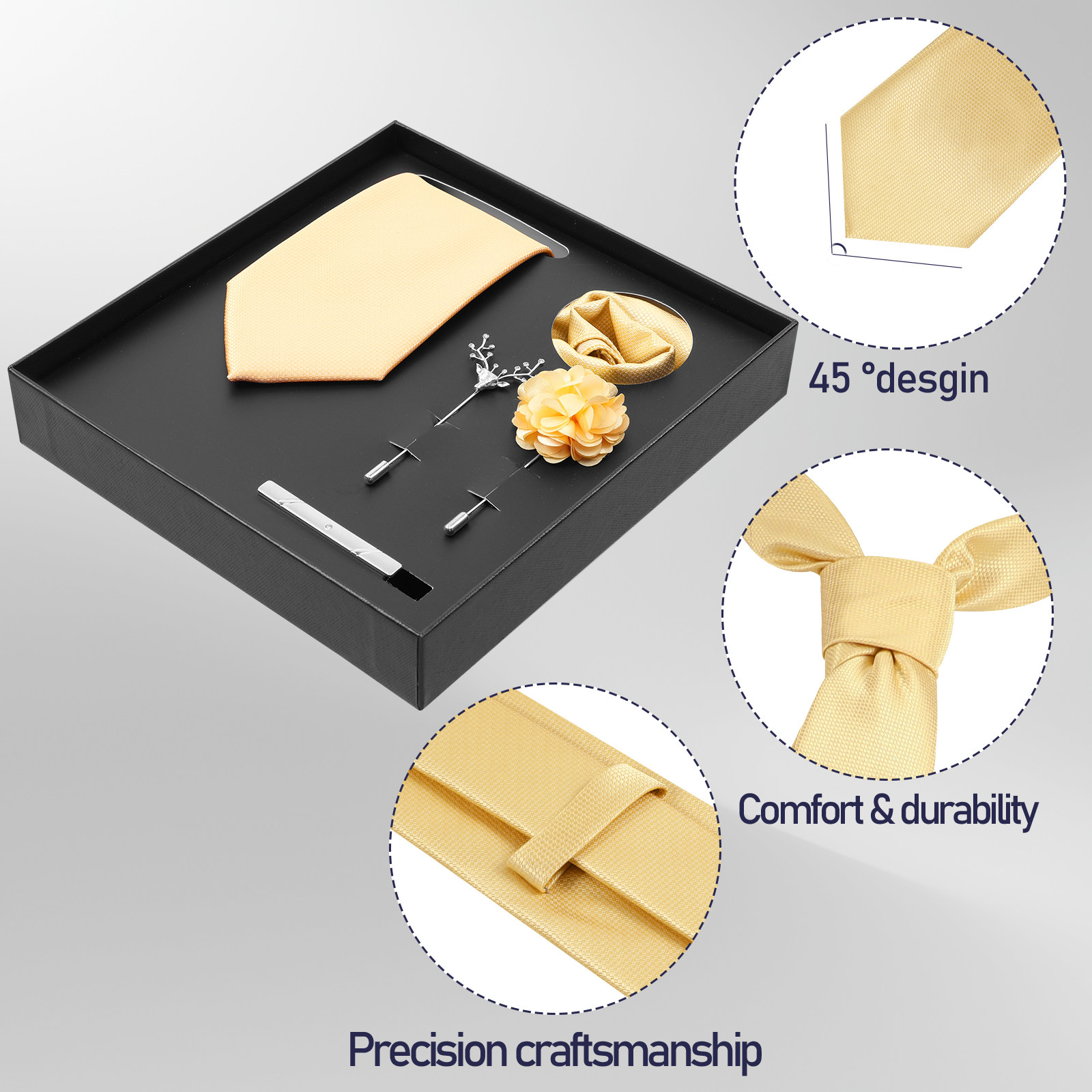 Set di 5 cravatte da uomo: cra - Tie Clip Set recensione e prezzo