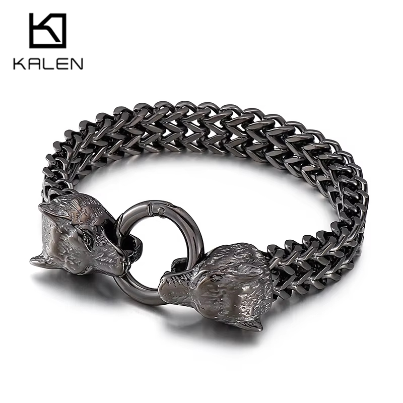 KALEN Bracciale con Charm Lupo - Men Accessories Bd recensione e prezzo